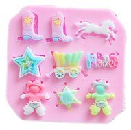 Chariot trading - Safe to eat silicone mold shoes and horse,Fondant Cake