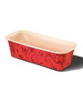 Large Scroll Design Paper Loaf Baking Mold Red -7.8&quot; x2.87&quot;x 2.37&#039;&#039; (Pack of 780)