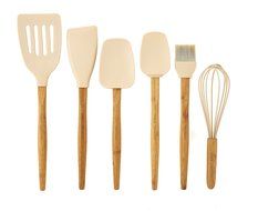 Viable Creations Silicone &amp; Bamboo Baking Tools-Set of 6
