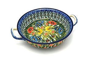 Polish Pottery Baker - Round with Handles - Medium - Unikat Signature - U3753