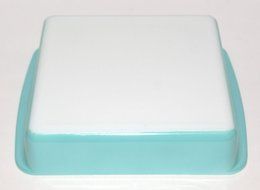 Pyrex Turquoise Teal Blue 8" Square Casserole Baking Dish - 222 N5