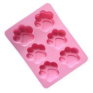 6 Holes Catlike Chocolate Pudding Silicone Cake Mold Pan 7.2"x5.5"x0.86" Color At Random N2