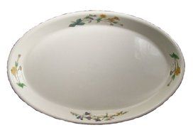 Citation Woodhill Ceramic Floral Oval Botanical Baking Dish Pan 13"