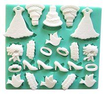 3D Mini Princess dress Fondant Mold Silicone Cake Chocolate Moulds