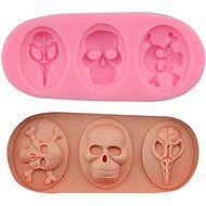 Mr.S Shop Pirate Skeletons Silicone Mold Chocolate Biscuits Fondant Mold Kitchen Baking Tools，Small Size