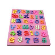 JLHua Mini Letter and Number Shape Multi Function Soap Fondant Mould Chocolate Sugarcraft Cake Mold Baking Tool...