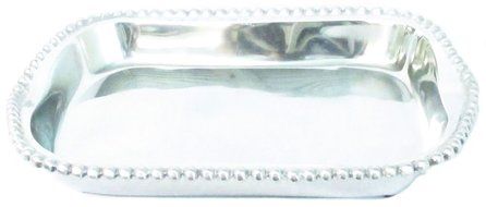 Aluminum Beaded Pyrex Holder/Casserole Dish