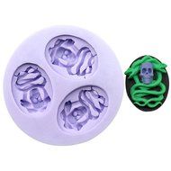 Longzang mini Skull F0185 Fondant Mold Silicone Sugar mold Craft Molds DIY gumpaste flowers Cake Decorating