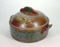 Dove Design Stoneware Covered Casserole Pottery Serving Baking Casserole Dish N3