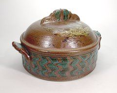 Dove Design Stoneware Covered Casserole Pottery Serving Baking Casserole Dish N4