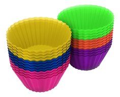 Effiliv 24 Piece Silicone Baking Cups Reusable Cupcake Muffin Standard Size