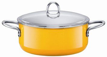 Silit Fresh 4-1/2-Quart Low Casserole with Lid, Lemon Green