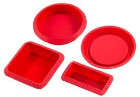 Sorbus Silicone Bake Set, Red (Set of 4)