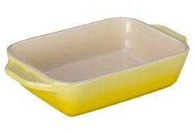 Le Creuset Stoneware Rectangular Dish, 7 by 5-Inch, Soleil