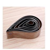 Plain Paisley Pattern Cutter Set Fondant Molds for Gum paste Sugarcraft Cake Decorating Stainless Steel,7pcs N3