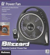 Holmes 12 Inch Blizzard Remote Control Power Fan with Rotating Grill N6