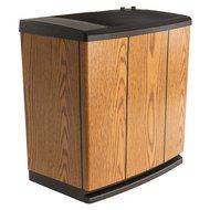 AIRCARE H12-300HB 4-Speed Whole-House Console-Style Evaporative Humidifier, Light Oak, Black Trim N2