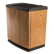 AIRCARE H12-300HB 4-Speed Whole-House Console-Style Evaporative Humidifier, Light Oak, Black Trim N3