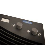 AIRCARE H12-300HB 4-Speed Whole-House Console-Style Evaporative Humidifier, Light Oak, Black Trim N4