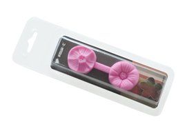 FOUR-C Silicone Cup Cake Mold 5 Petals Flower Embossing Mould Color Pink N2