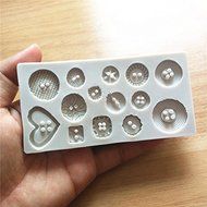 "New Button Shape Silicone Mold Jelly Soap Chocolate Mould DIY Baking Cake Decorating Tools" shopping N2