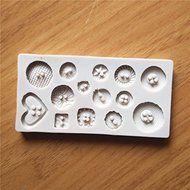 "New Button Shape Silicone Mold Jelly Soap Chocolate Mould DIY Baking Cake Decorating Tools" shopping N3