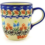 Ceramika Bona H2123G Polish Pottery Ceramic Mug Hand Painted, 11-Ounce