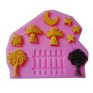 Longzang Peaceful Night Silicone Mold Sugar Craft DIY Gumpaste Cake Decorating Clay