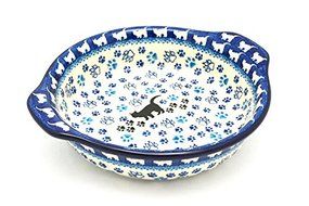 Polish Pottery Baker - Round with Grips - Medium - Boo Boo Kitty