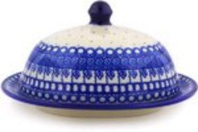 Polmedia Polish Pottery 9-inch Stoneware Dish with Cover H8588F Hand Painted from Ceramika Artystyczna in Boleslawiec... N3