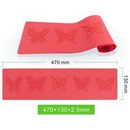 L18.5" Butterflies Cake Mat ART Kitchenware Lace Cake Mold Silicone Lace Mat Decoration Pad for Cake Baking N2