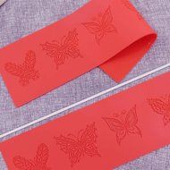 L18.5" Butterflies Cake Mat ART Kitchenware Lace Cake Mold Silicone Lace Mat Decoration Pad for Cake Baking N4