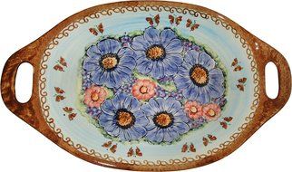 Boleslawiec Stoneware - Polish Pottery Serving or Baking Dish with Handles - Eva's Collection "Blue Sky Meadow"