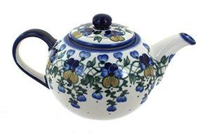 Polish Pottery Pansies Teapot
