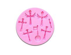 Longzang Small Cross F0203 Silicone Fondant Mold gumpaste flowers Chocolate Cake Decorating