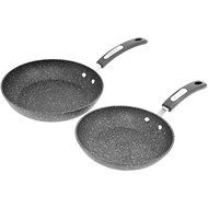 Starfrit THE ROCK by Fry Pans with Bakelite Handles (Set of 2), Black