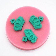 Longzang Crown Art Deco Silicone Mold Sugar Craft DIY Gumpaste Cake Decorating Clay Pink