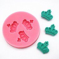 Longzang Crown Art Deco Silicone Mold Sugar Craft DIY Gumpaste Cake Decorating Clay Pink N2