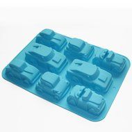 X-Haibei 3D Cars Soap Crayon Chocolate Candle Plaster Gelatin Pan Silicone Mold