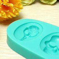 Halloween 3 Skull Fondant Cake Decorating Mold Silicone Cake Mould N3
