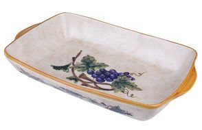 Italian Handmade Dinnerware Large Rectangular Baking Dish Tuscany Style