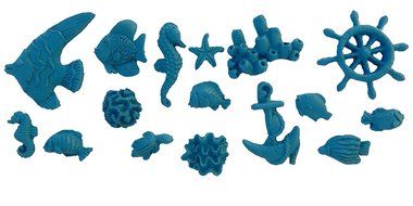 Silicone Molds Cake Fish Series 16 Pc Decorating Fondant Gompaste Supply M4900 By Ok Molds N3