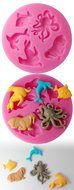 FOUR-C Silicone Molds Sea Animals Cake Design Moulds Color Pink N2