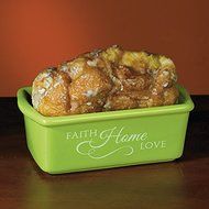 Abbey Press &quot;Blooming Blessings&quot; Mini Loaf Pans, 6 by 3.5 by 2.25&quot;, Lime N2