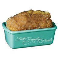 Abbey Press &quot;Blooming Blessings&quot; Mini Loaf Pans, 6 by 3.5 by 2.25&quot;, Lime N3