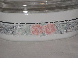 Vintage 1991-94 Corning Ware Silk &amp; Roses 2 Liter Square Casserole Baking Dish A-2-B (retired) N2