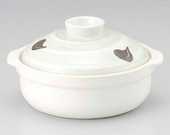 Kazedayori for 5-6 persons 13inch Donabe Japanese Hot pot White Ceramic Made in Japan