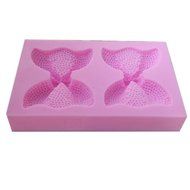 Click Down Bear Head Shape Fondant Cake Silicone Mold Pink Mini N8