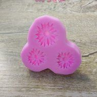 Click Down Bear Head Shape Fondant Cake Silicone Mold Pink Mini N13