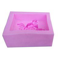 Click Down Bear Head Shape Fondant Cake Silicone Mold Pink Mini N21